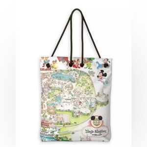 NWT Walt Disney World 50th Anniversary Map Tote Bag